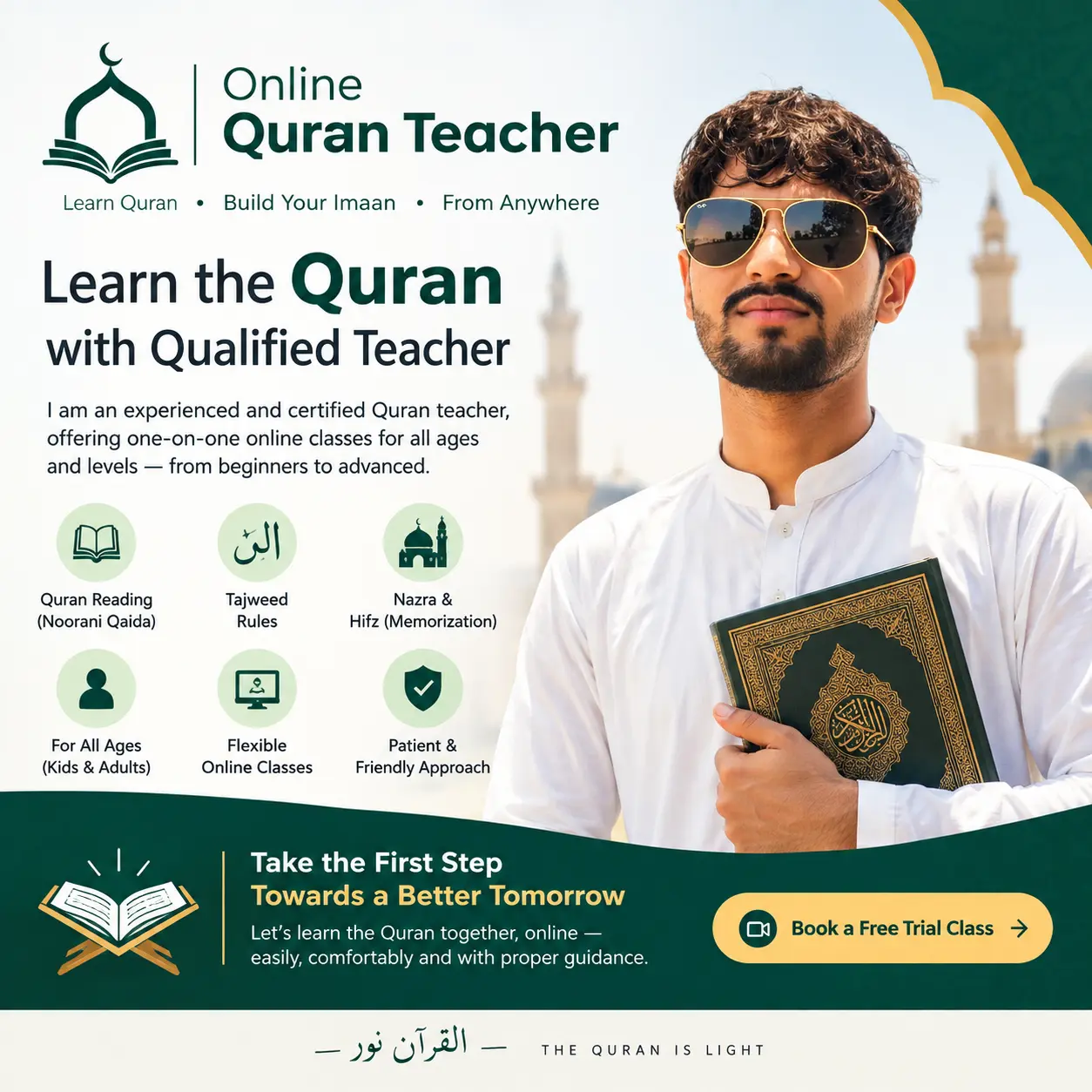 Hafiz Raza — certified online Quran teacher offering classes in Manchester and UK-wide